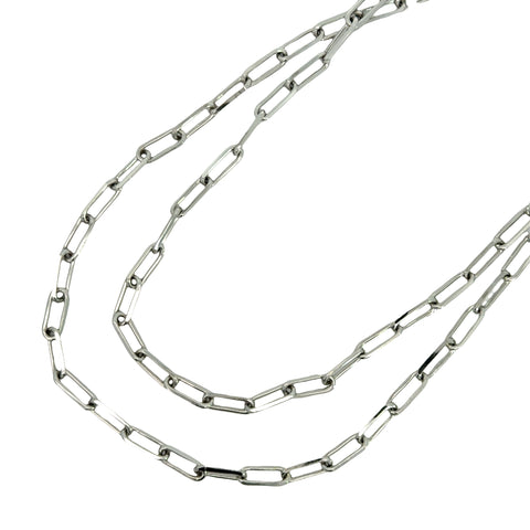 Medium Strand Necklace - Paperclip - Silver