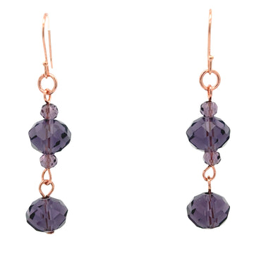 Long Earrings - GRAPE Crystal Maria Nicola
