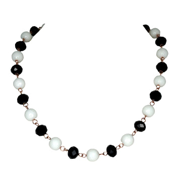 Link Necklace - Black and White