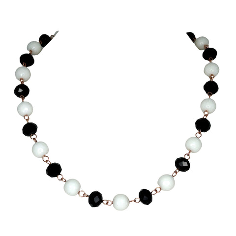 Link Necklace - Black and White