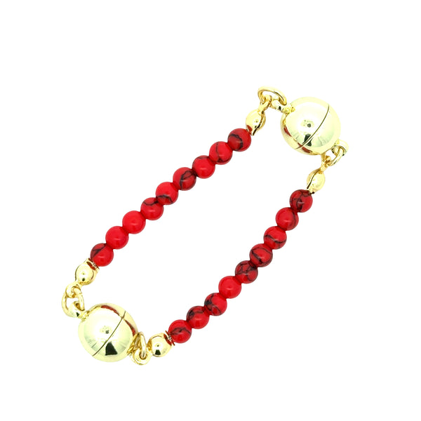 Mini Connectors - RED Howlite