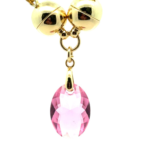 Pendant - 16mm Elliptical - Pink