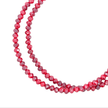 MEDIUM STRAND NECKLACE - Raspberry Crystal