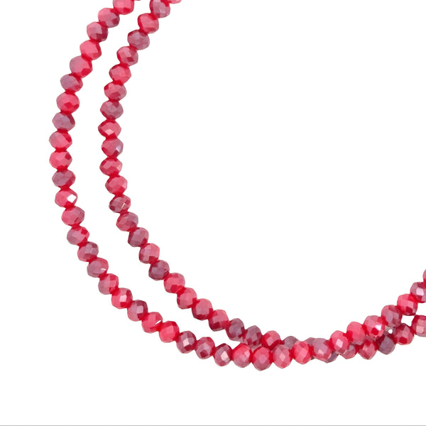 MEDIUM STRAND NECKLACE - Raspberry Crystal
