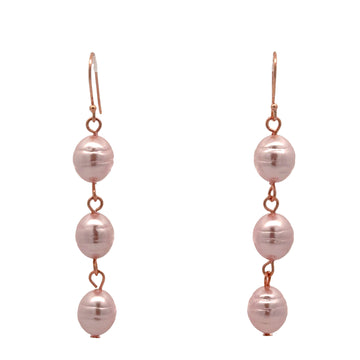 LONG Earrings - Shell Pearl - PINK