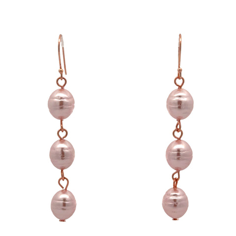 LONG Earrings - Shell Pearl - PINK