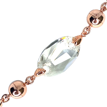 Pendant - Austrian Crystal - Oval - Silver Shade