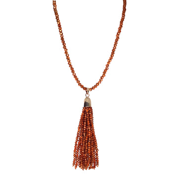Tassel - Orange Copper Crystal