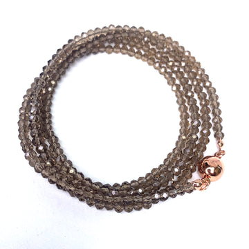 Long Strand Necklace - Smokey Quartz Crystal