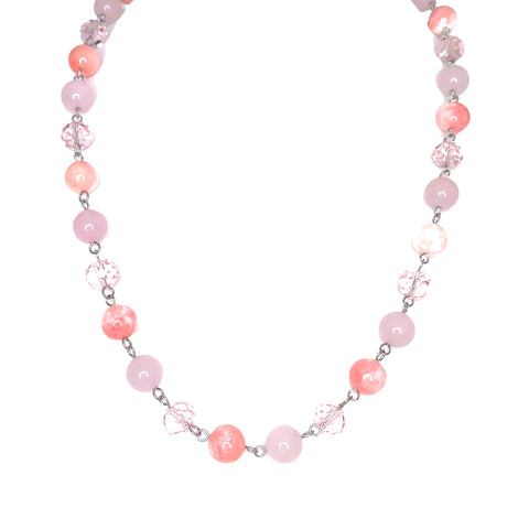 LONGER Link Necklace -  Pink