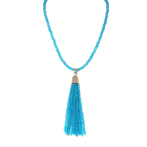 Tassel - Sky Blue Crystal - ON SALE 20% OFF!