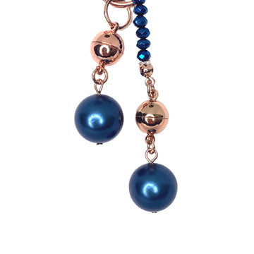 Lariat Ends - shell pearl - Blue - sold in pairs