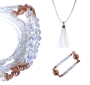 10 Way BUNDLE  - AB Crystal (Includes 10 Way Necklace, Tassel & Mini Connectors)