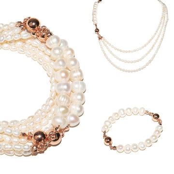 10 Way Necklace - Cream Pearl