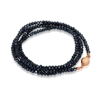 Long Strand Necklace - Midnight Crystal