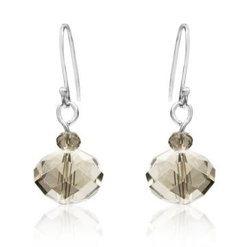 Short Earrings - Platinum Crystal