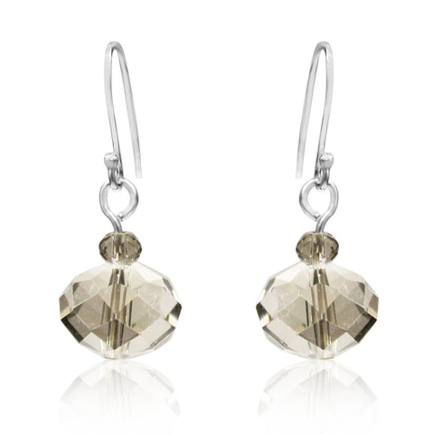 Short Earrings - Platinum Crystal