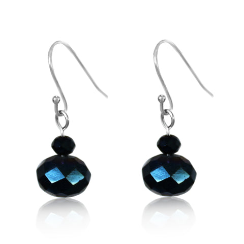 Short Earrings - Sapphire Crystal