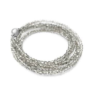 Long Strand Necklace - Platinum Crystal