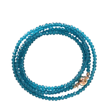 Long Strand Necklace - Teal Crystal