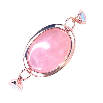 Stone Oval Pendant - Rose Quartz - LAST CHANCE - NOW 50% OFF!!!!!