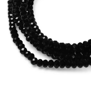 Medium Strand Necklace - Black Crystal