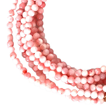 Medium Strand Necklace - Pink Agate