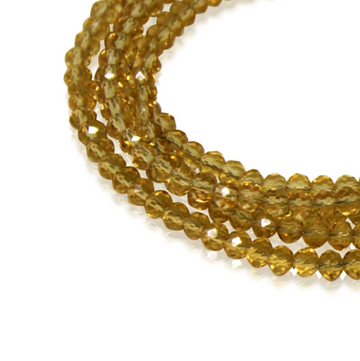 MEDIUM STRAND NECKLACE - Golden Crystal