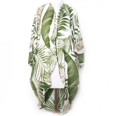 Kimono - Long - Green Palm Leaf Namaskar