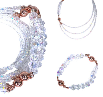 10 Way Necklace - AB Crystal