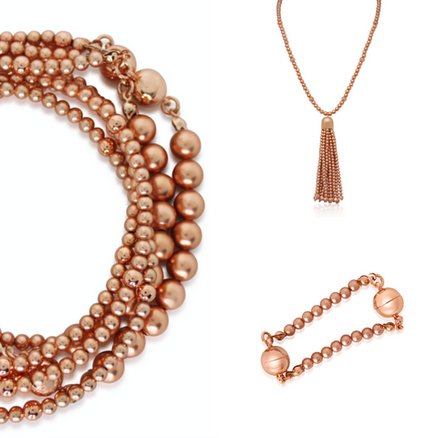10 Way BUNDLE  - Satin Rose Gold (Includes 10 Way Necklace, Tassel & Mini Connectors)