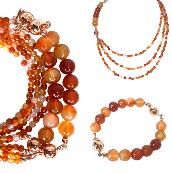 Malachite, Orange Agate & Amethyst