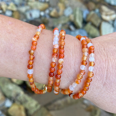 Long Strand Necklace - Orange Agate Seriously Romantic