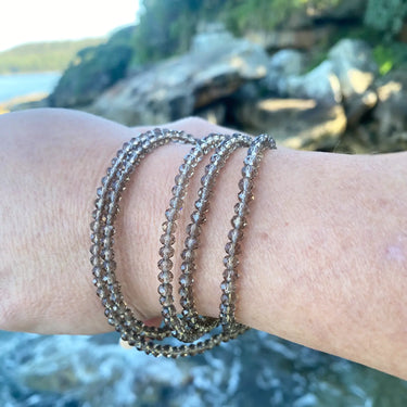 Long Strand Necklace - Smokey Quartz Crystal Seriously Romantic