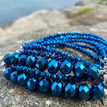 10 Way BUNDLE  - Sapphire Crystal (Includes 10 Way Necklace, Tassel & Mini Connectors) Seriously Romantic