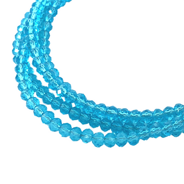 Medium Strand Necklace - Sky Blue Crystal