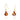 Short Earrings - Orange Copper Crystal Maria Nicola