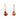 Short Earrings - Orange Copper Crystal Maria Nicola