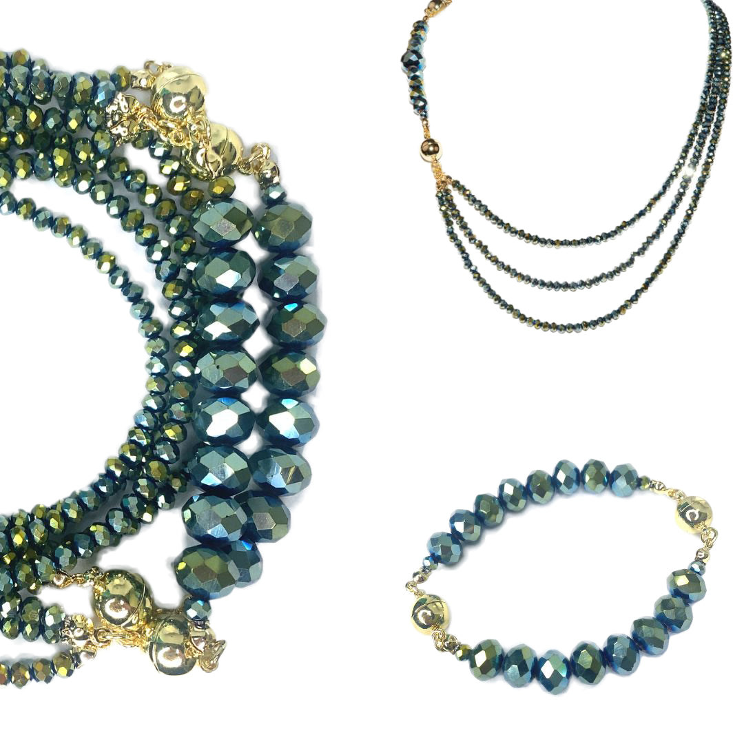 Sea green colour necklace Clearance