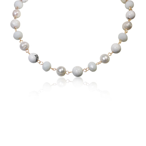 LONGER Link Necklace - White